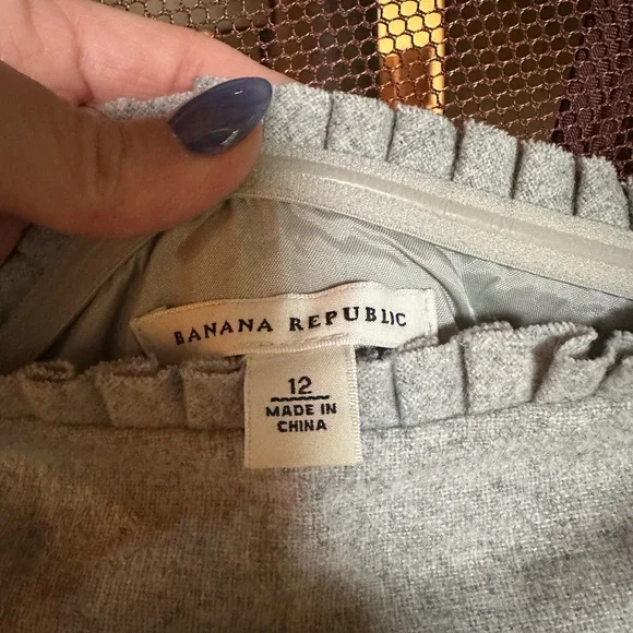 Banana Republic Gray Embellished Pleated Strapless Dress - Picture 4 of 4